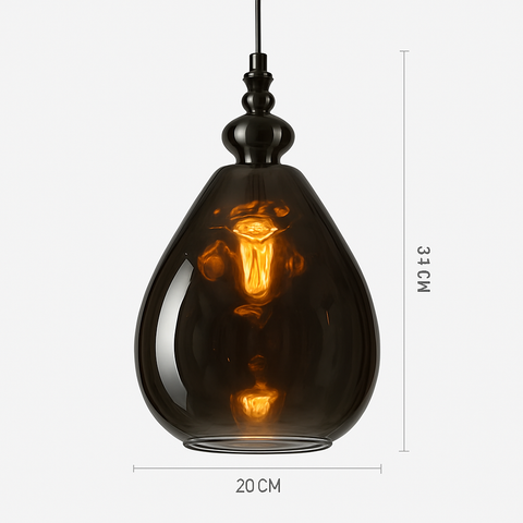 Vintage Teardrop Glass Pendant Light for Ambient Interiors