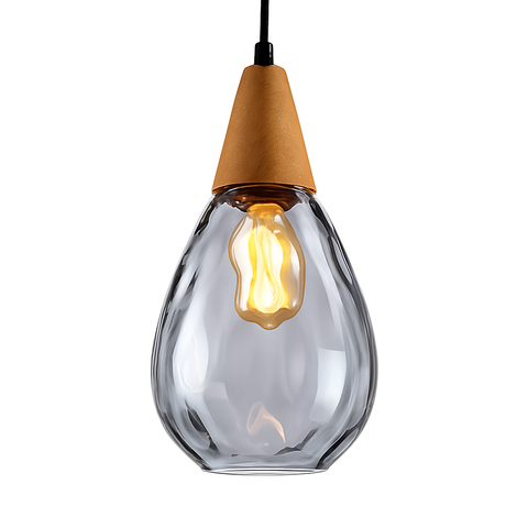 Vintage Teardrop Glass Pendant Light for Ambient Interiors