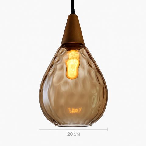 Vintage Teardrop Glass Pendant Light for Ambient Interiors