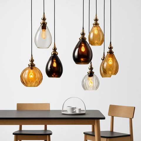 Vintage Teardrop Glass Pendant Light for Ambient Interiors
