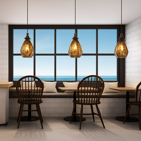 Vintage Teardrop Glass Pendant Light for Ambient Interiors