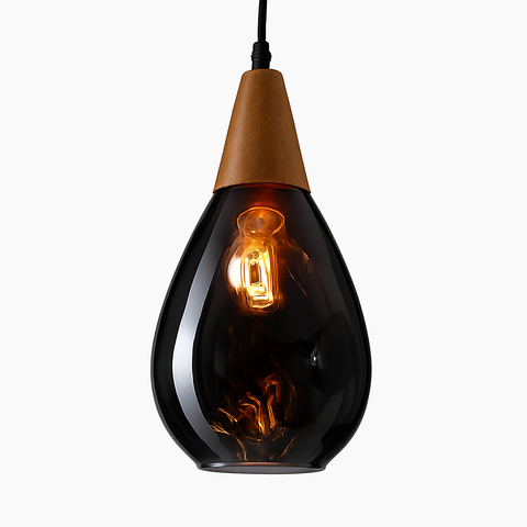 Vintage Teardrop Glass Pendant Light for Ambient Interiors