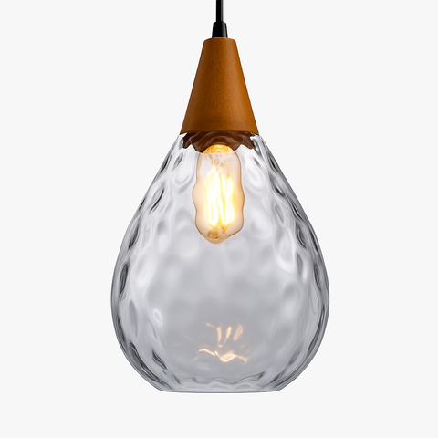 Vintage Teardrop Glass Pendant Light for Ambient Interiors