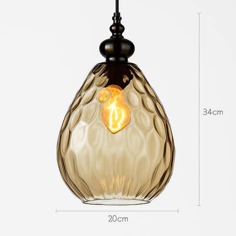 Vintage Teardrop Glass Pendant Light for Ambient Interiors