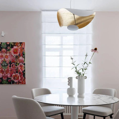 Sculptural Metal LED Pendant Light for Dining Rooms and Living Spaces