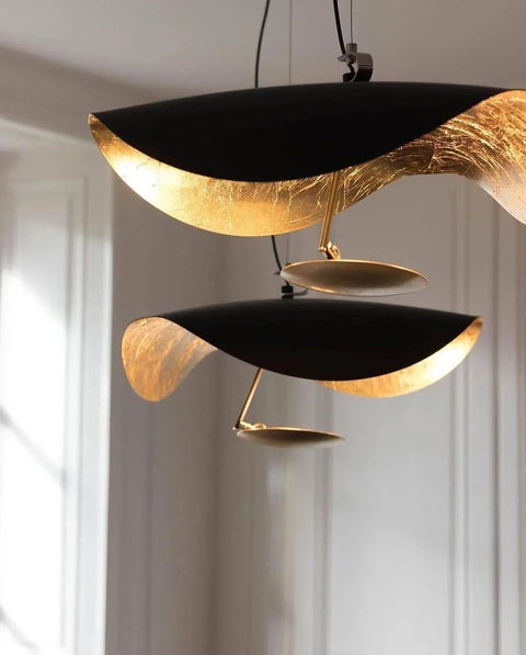 Sculptural Metal LED Pendant Light for Dining Rooms and Living Spaces
