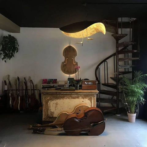 Sculptural Metal LED Pendant Light for Dining Rooms and Living Spaces