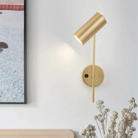 Rotatable Metal Wall Sconce for Bedside Reading — product view
