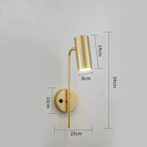 Rotatable Metal Wall Sconce for Bedside Reading — product view