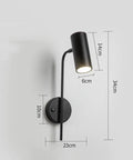 Rotatable Metal Wall Sconce for Bedside Reading — product view