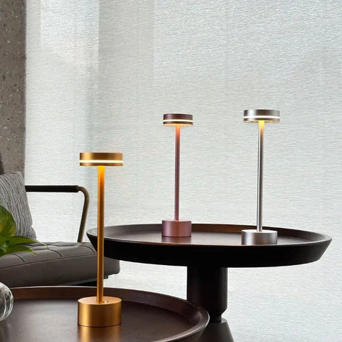 Rechargeable Aluminum LED Table Lamp with Touch Dimming