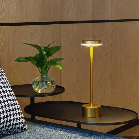 Rechargeable Aluminum LED Table Lamp with Touch Dimming