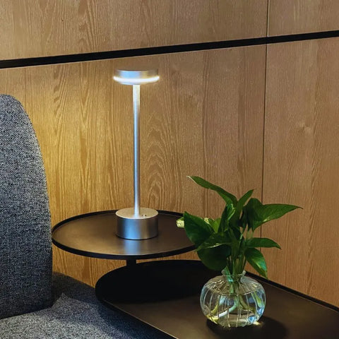 Rechargeable Aluminum LED Table Lamp with Touch Dimming