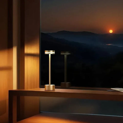 Rechargeable Aluminum LED Table Lamp with Touch Dimming