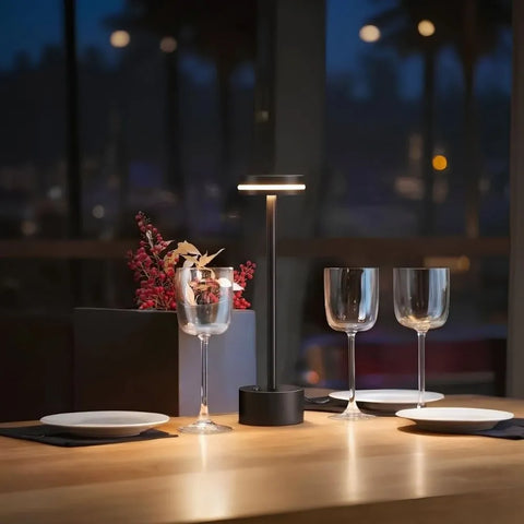 Rechargeable Aluminum LED Table Lamp with Touch Dimming