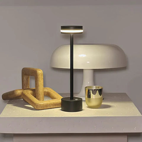 Rechargeable Aluminum LED Table Lamp with Touch Dimming