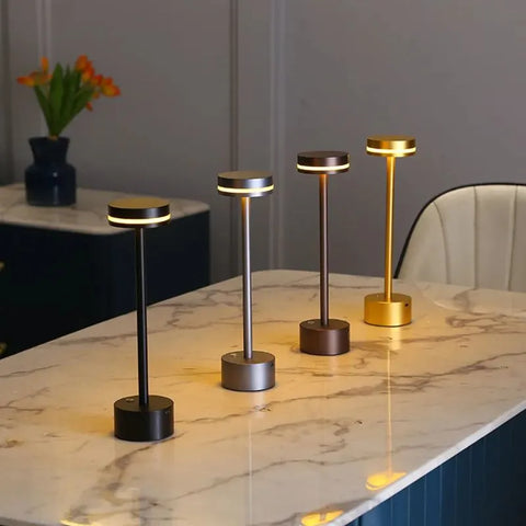 Rechargeable Aluminum LED Table Lamp with Touch Dimming