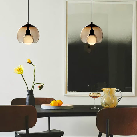 Glass Globe Pendant Light for Dining and Living Room Ambient Lighting