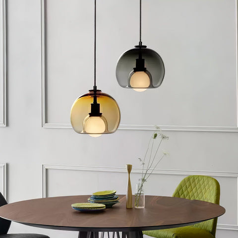 Glass Globe Pendant Light for Dining and Living Room Ambient Lighting