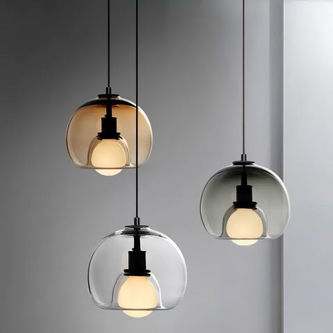 Glass Globe Pendant Light for Dining and Living Room Ambient Lighting
