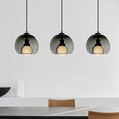 Glass Globe Pendant Light for Dining and Living Room Ambient Lighting