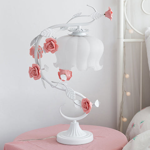 Rose Petal Table Lamp with Warm Ambient Glow