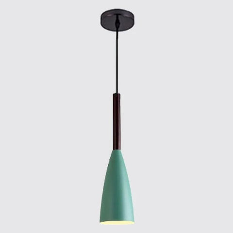 Nordic Wood and Aluminum Pendant Light for Kitchen Islands and Bedsides