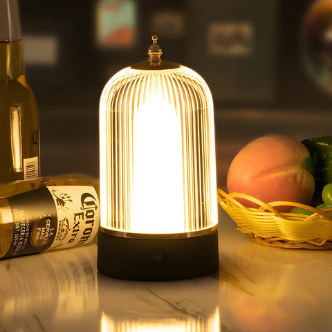 Rechargeable Dimmable Lantern Table Lamp for Soft Bedside Lighting