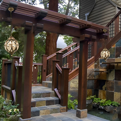 Waterproof Globe Pendant Light for Patios and Covered Entryways
