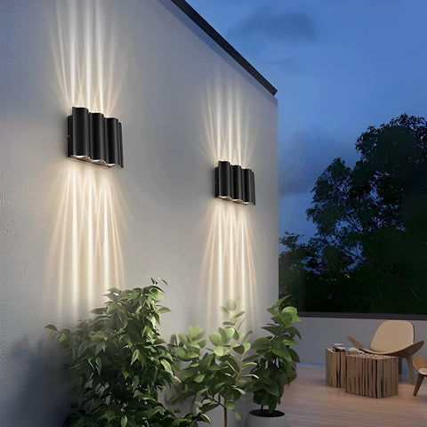 Waterproof LED Up-and-Down Wall Sconce for Outdoor Home Entryways