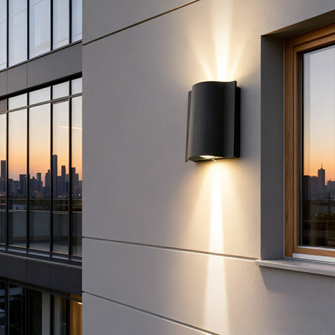 Waterproof LED Up-and-Down Wall Sconce for Outdoor Home Entryways