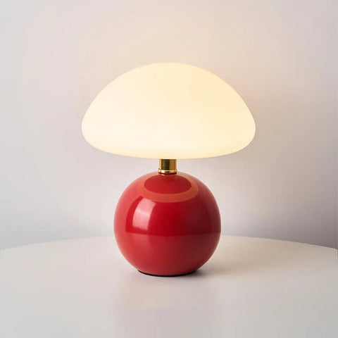 Mushroom Ceramic Table Lamp with Adjustable LED Lighting for Modern Interiors