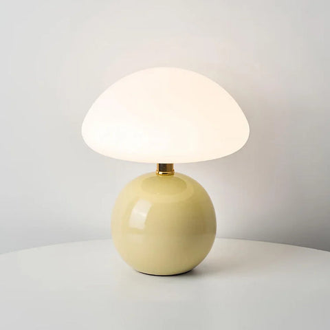 Mushroom Ceramic Table Lamp with Adjustable LED Lighting for Modern Interiors
