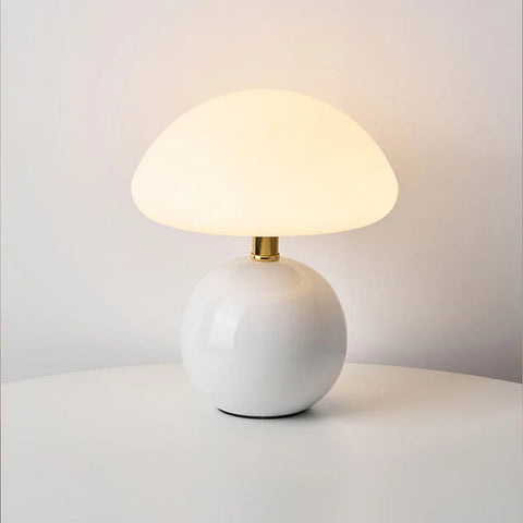 Mushroom Ceramic Table Lamp with Adjustable LED Lighting for Modern Interiors
