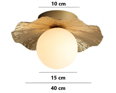 Hammered Copper Flush Mount Light with Frosted Glass for Hallways