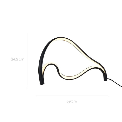 Sculptural Brass LED Table Lamp with Organic Wave Design and Warm White Light