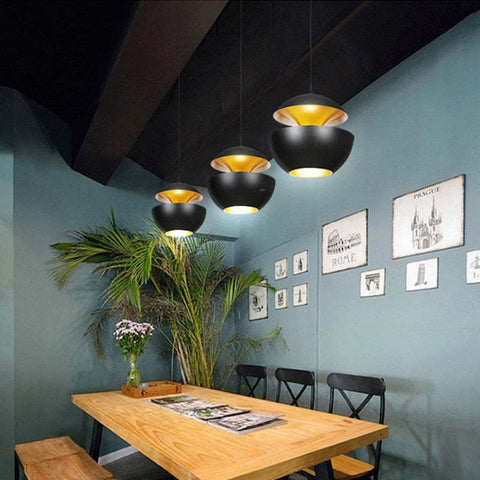 Double-Shade Pendant Light for Dining and Restaurant Ambient Lighting