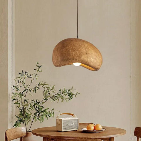 Textured Resin Dome Pendant Light for Dining and Kitchen Area Lighting