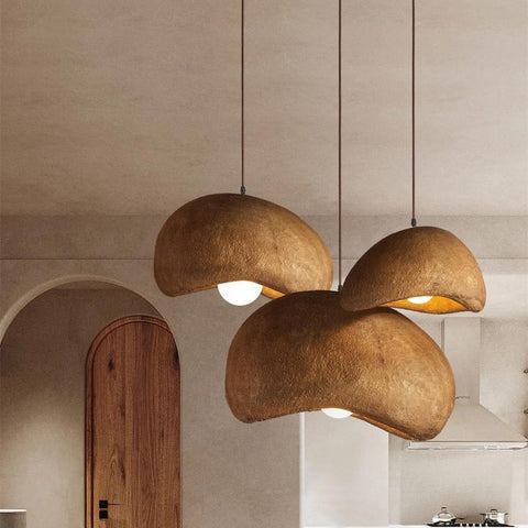 Textured Resin Dome Pendant Light for Dining and Kitchen Area Lighting