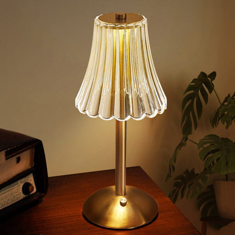 Rechargeable Crystal-Style Table Lamp with Touch Controls