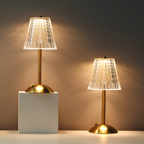 Rechargeable Crystal-Style Table Lamp with Touch Controls