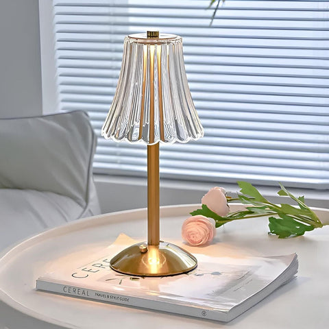 Rechargeable Crystal-Style Table Lamp with Touch Controls