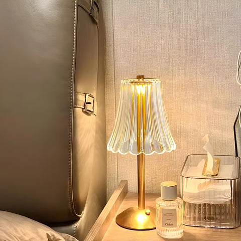 Rechargeable Crystal-Style Table Lamp with Touch Controls